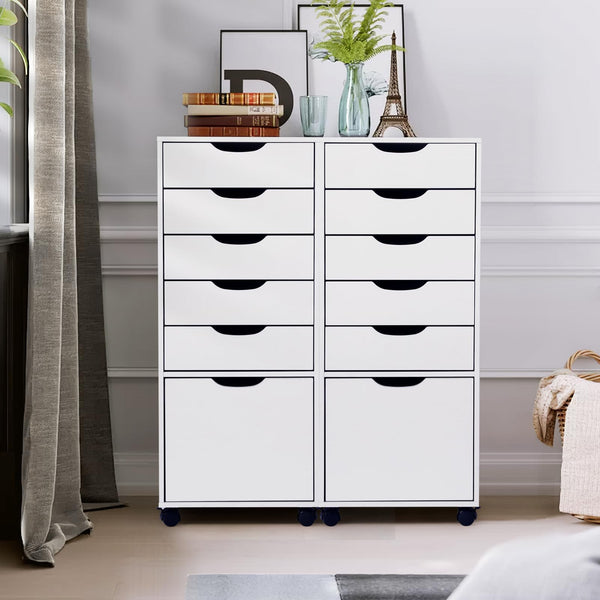 5-Drawer Mobile File Cabinet with Wheels