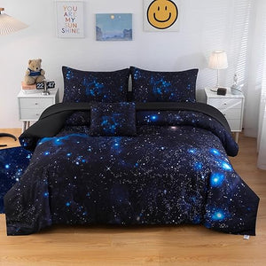 Galaxy Comforter Set – Twin Size, 6-Piece Bedding Set