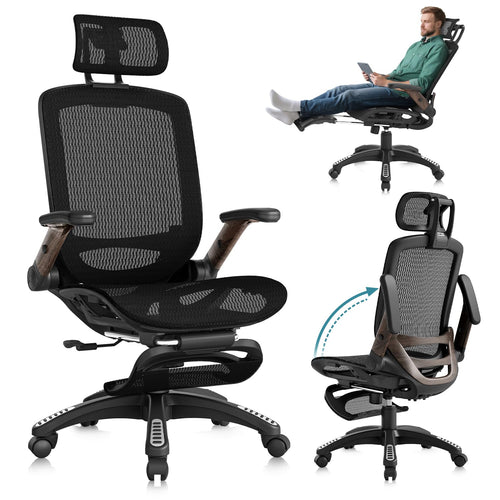 Ergonomic Office Chair with Footrest & Reclining High Back Mesh