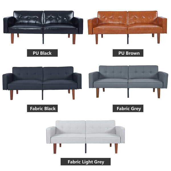 Convertible Futon Sofa Bed with Split Back