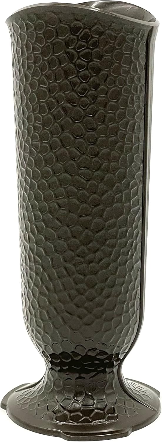 Cemetery Flower Vase with 4-Inch Locking Base