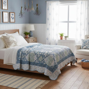 Cotton Patchwork Floral Paisley Lightweight Quilt Set