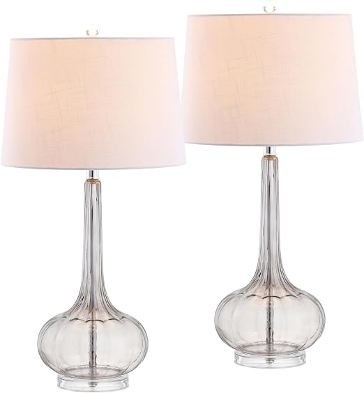 Glass Teardrop LED Table Lamp Set of 2
