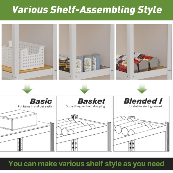 5-Tier Adjustable Metal Shelving Unit