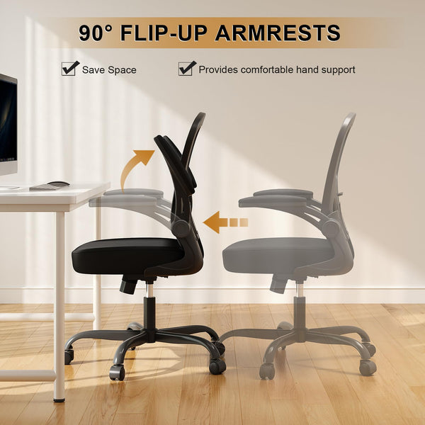 High Back Mesh Ergonomic Office Chair with Flip-Up Arms