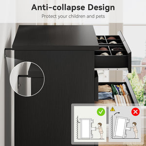 7-Drawer Tall Vertical Dresser with Jewelry Storage