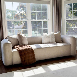 Modern Velvet Sofa Couch with Deep Seating