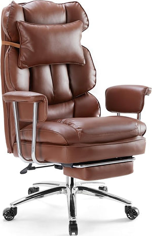 Ergonomic Executive Office Chair with Footrest & Lumbar Support