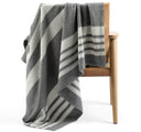 Pure Cashmere Throw Blanket — Grey Stripe, 74"x55"