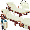 Waterproof Chaise Lounge Cushions with Headrest – Set of 2