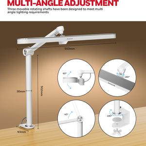 LED Clip-On Desk Lamp with Touch Control
