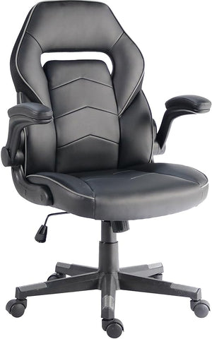 Ergonomic Gaming Chair with Flip-Up Armrests & 360° Swivel