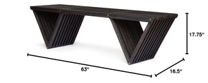 Outdoor Acacia Wood Bench – Dark Gray