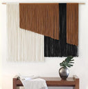 Large Boho Macrame Wall Hanging – Sunset Dip Dye Cotton Tapestry