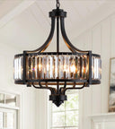 Crystal Chandelier – Modern Farmhouse Ceiling Light Fixture