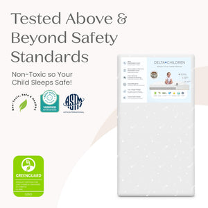 Breathable 2-Stage Crib & Toddler Mattress | Waterproof, Machine Washable