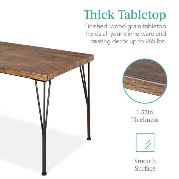5-Piece Modern Dining Table Set with 4 Chairs