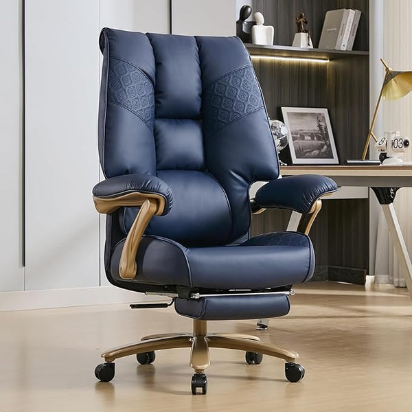 Big & Tall Reclining Executive Office Chair with Footrest