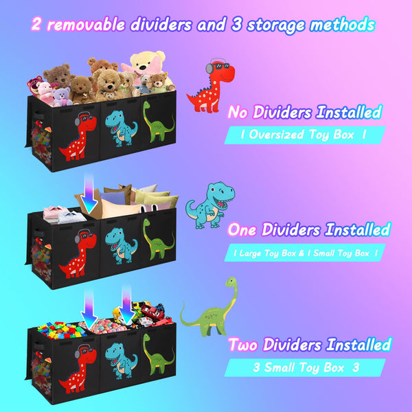 Extra Large Collapsible Toy Box with Lid & Storage Organizer