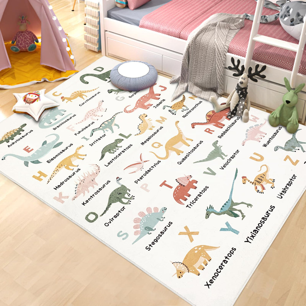 Dinosaur Alphabet Kids Area Rug