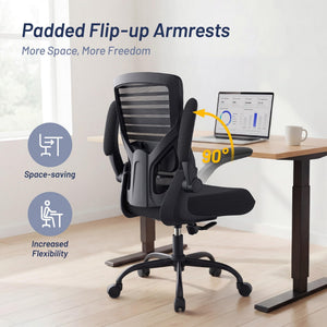 Ergonomic Mesh Office Chair with Flip-Up Armrests