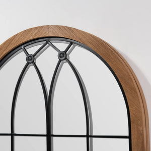 Arched Window Pane Wall Mirror 36x24