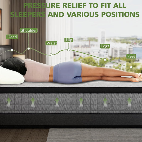 12-Inch Hybrid Mattress – Memory Foam & Pocket Spring