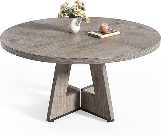 47-Inch Round Dining Table with Pedestal Base