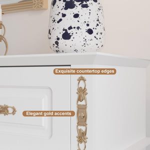 9-Drawer Dresser with Gold Knobs – Wide Bedroom Storage Chest