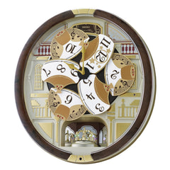 45 Melodies in Motion Musical Wall Clock with Rotating Pendulum