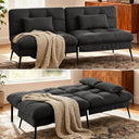 Convertible Futon Sofa Bed with Adjustable Backrest