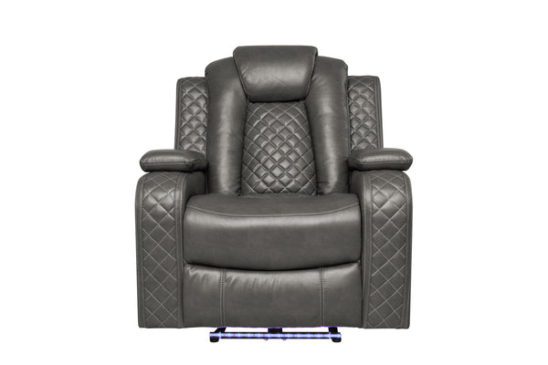 3-Piece Power Recliner Sofa Set with LED & Wireless Charging