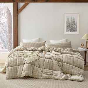 Puffy Plush Oversized Comforter Set - Timber Taupe