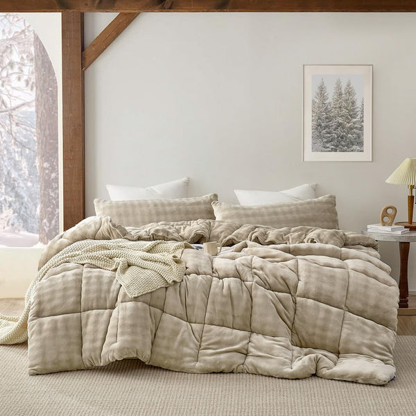 Puffy Plush Oversized Comforter Set - Timber Taupe