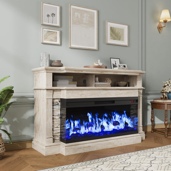 Farmhouse Electric Fireplace TV Stand for TVs up to 65"