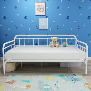 Metal Daybed Frame Twin Size – Heavy Duty Slats, Sofa Bed Platform