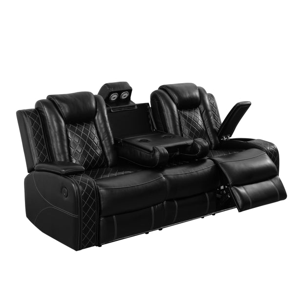 Power Reclining Sofa with Wireless Charging & LED Lights