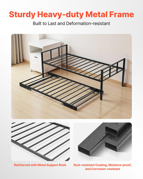 Twin Size Daybed Frame with Trundle