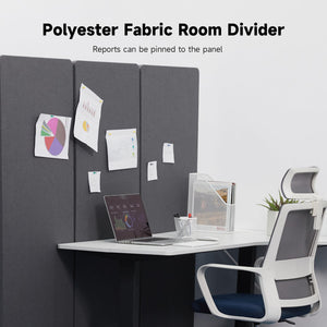 3-Panel Freestanding Room Divider with Sliding & Fixed Feet