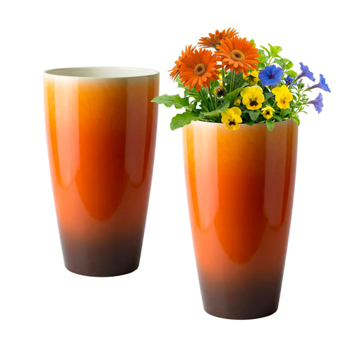 21-Inch Tall Outdoor & Indoor Planter Set of 2