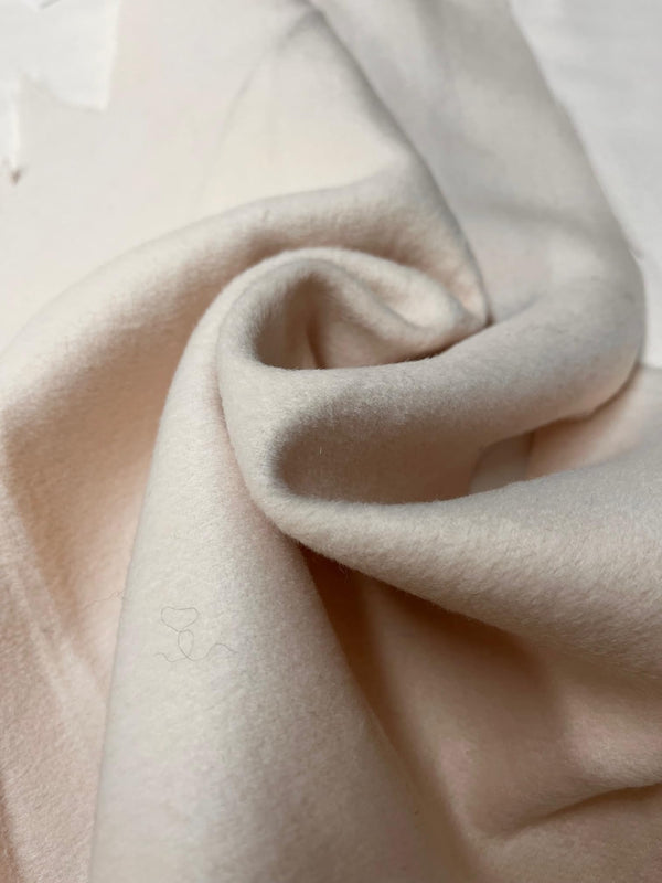 Ivory Vanilla Wool Coating Fabric by the Yard