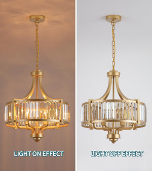 Crystal Chandelier – Modern Farmhouse Ceiling Light Fixture