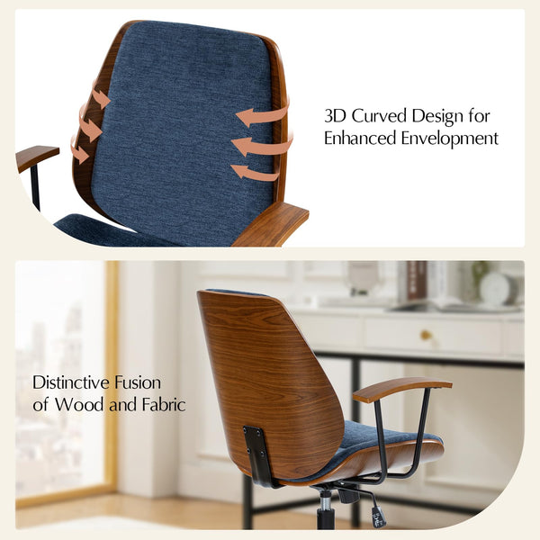 Solid Wood Rocking Office Chair