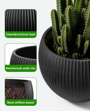 Large Plant Pots with Drainage – Indoor & Outdoor