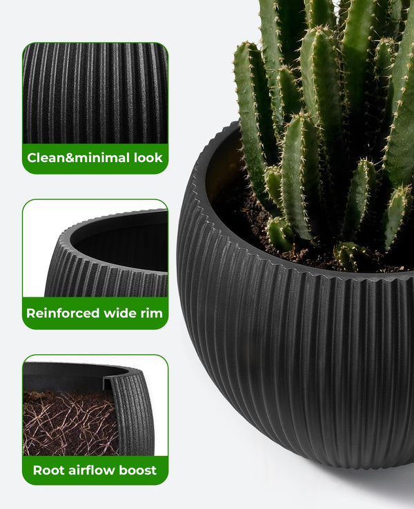 Large Plant Pots with Drainage – Indoor & Outdoor
