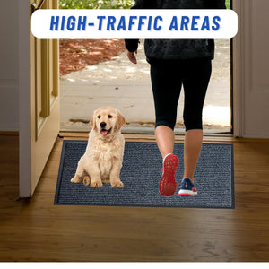 Heavy-Duty Indoor Outdoor Door Mat with Anti-Slip PVC Backing