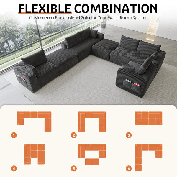 146" Modular Sectional Cloud Couch