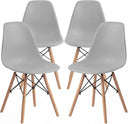 Mid-Century Modern Plastic Dining Chair – Set of 4