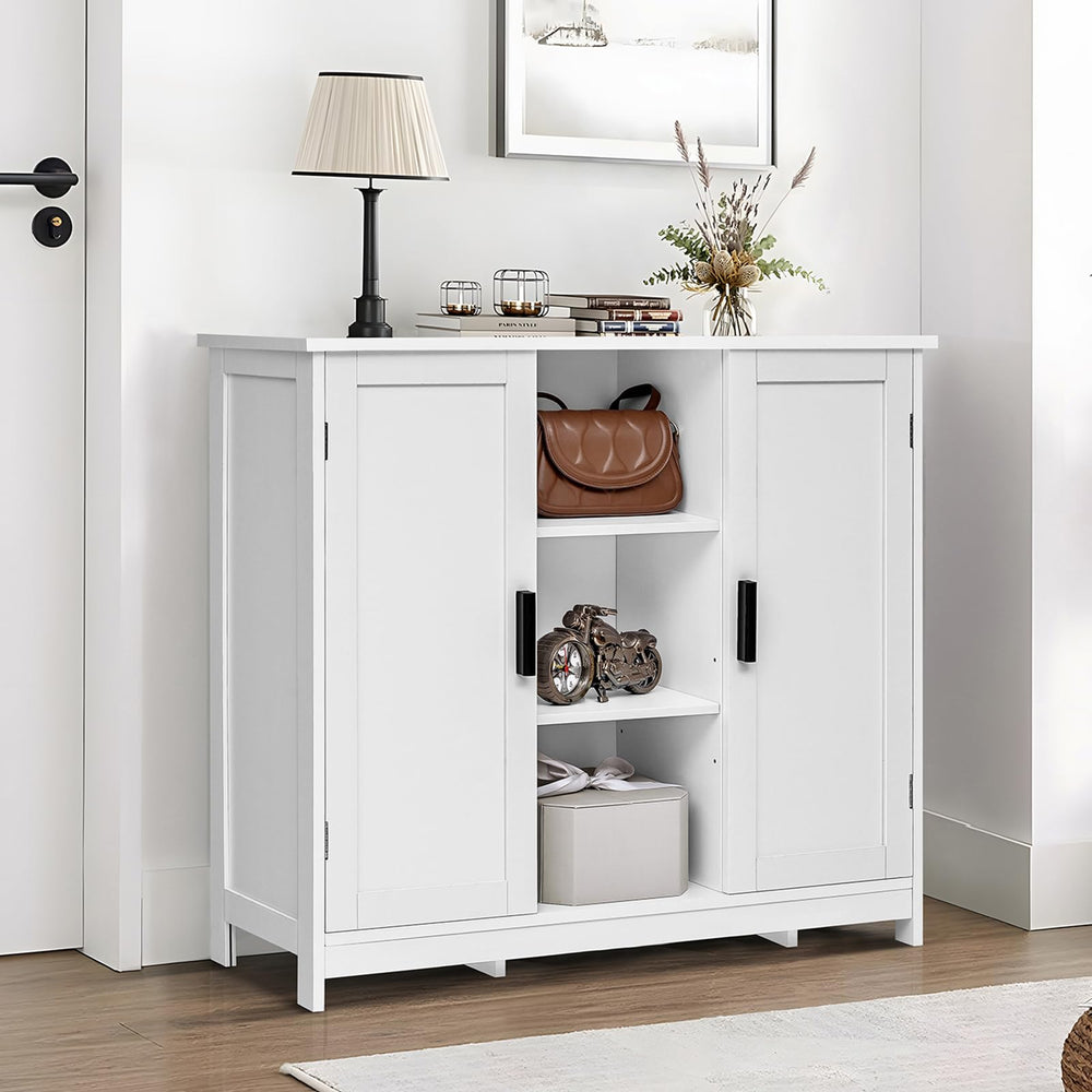 Storage Cabinet with 2 Doors & 4 Shelves