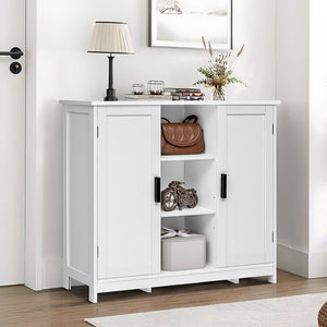 Storage Cabinet with 2 Doors & 4 Shelves